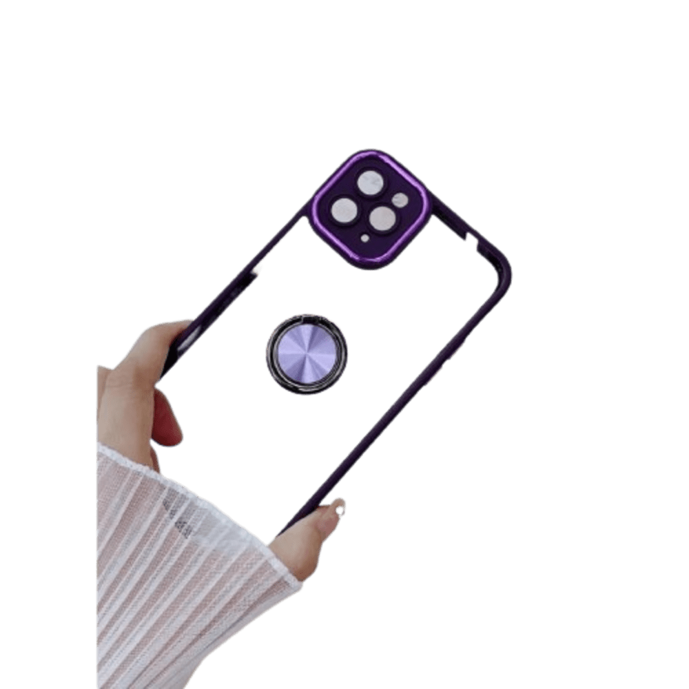 Funda Case para Samsung A53 5G Transparente Cromado Morado