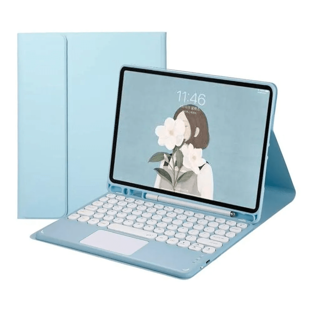 Funda con Teclado Touch for Samsung Tab S9 FE 10.9" Celeste