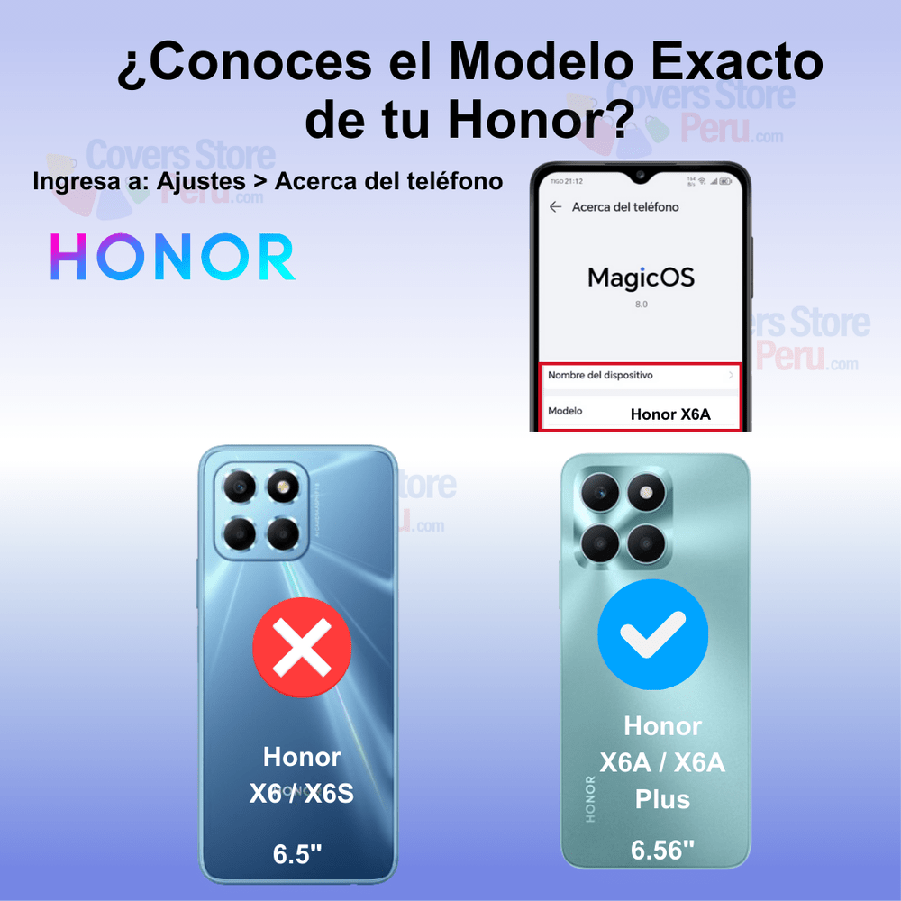 Funda para Honor X6A TPU 100% Transparente Antishock