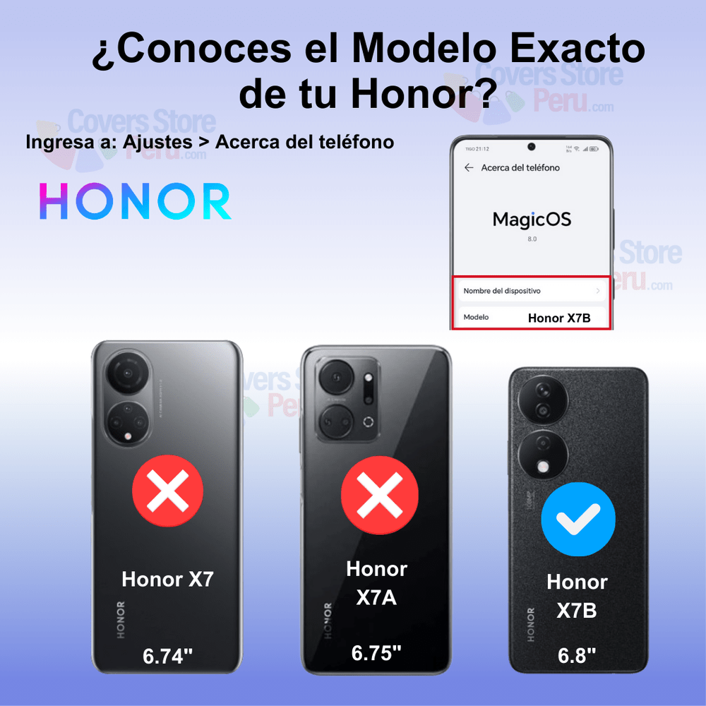 Funda para Honor X7B TPU 100% Transparente Antishock