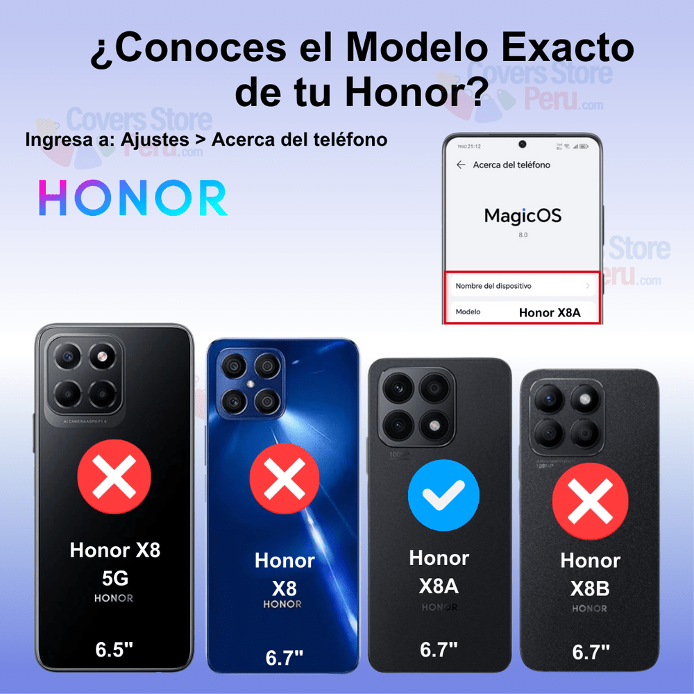 Funda Case para Honor X8A Flip Cover Negro Antigolpe