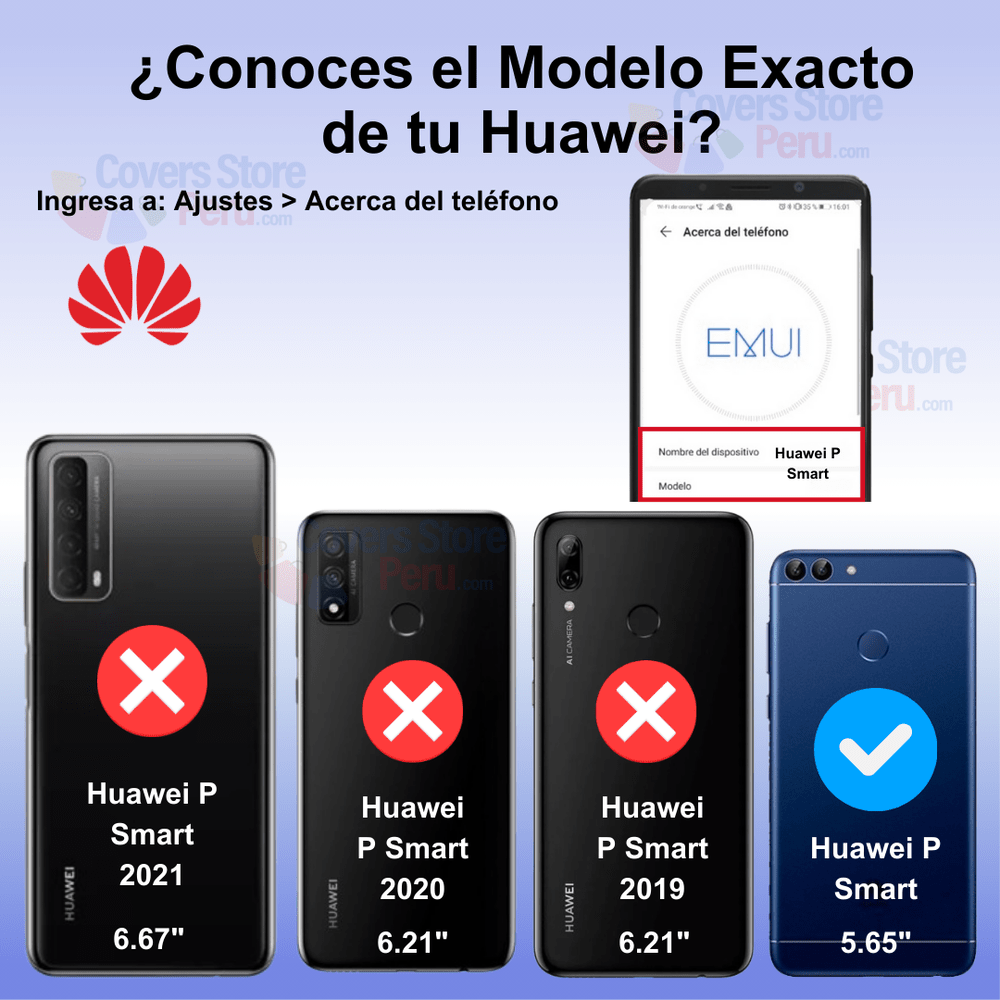 Funda para Huawei P Smart 2018 Flip Cover Negro Antishock