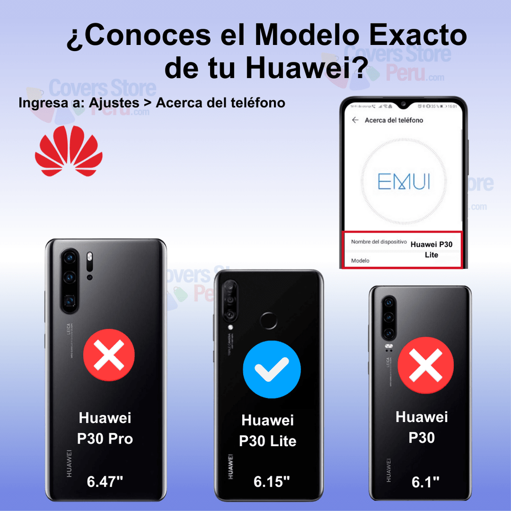 Funda Case para Huawei P30 Lite Flip Cover Marrón Antishock