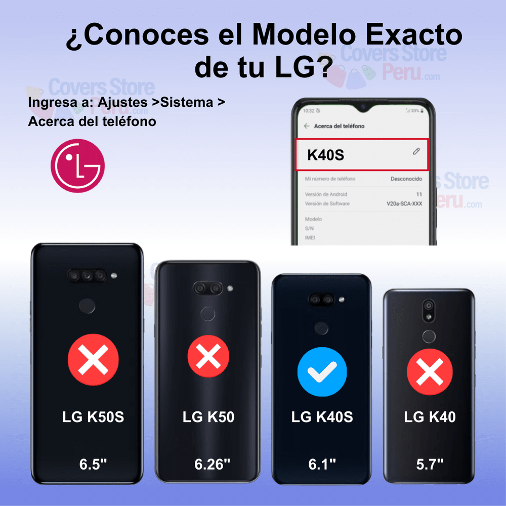 Funda Case para Lg K40S TPU 100% Transparente Antishock