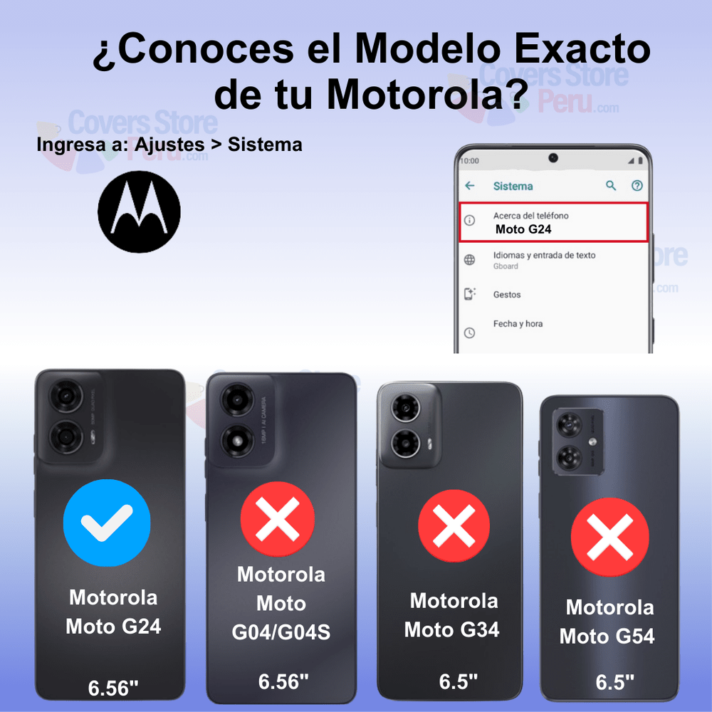 Funda para Motorola Moto G24 TPU 100% Transparente