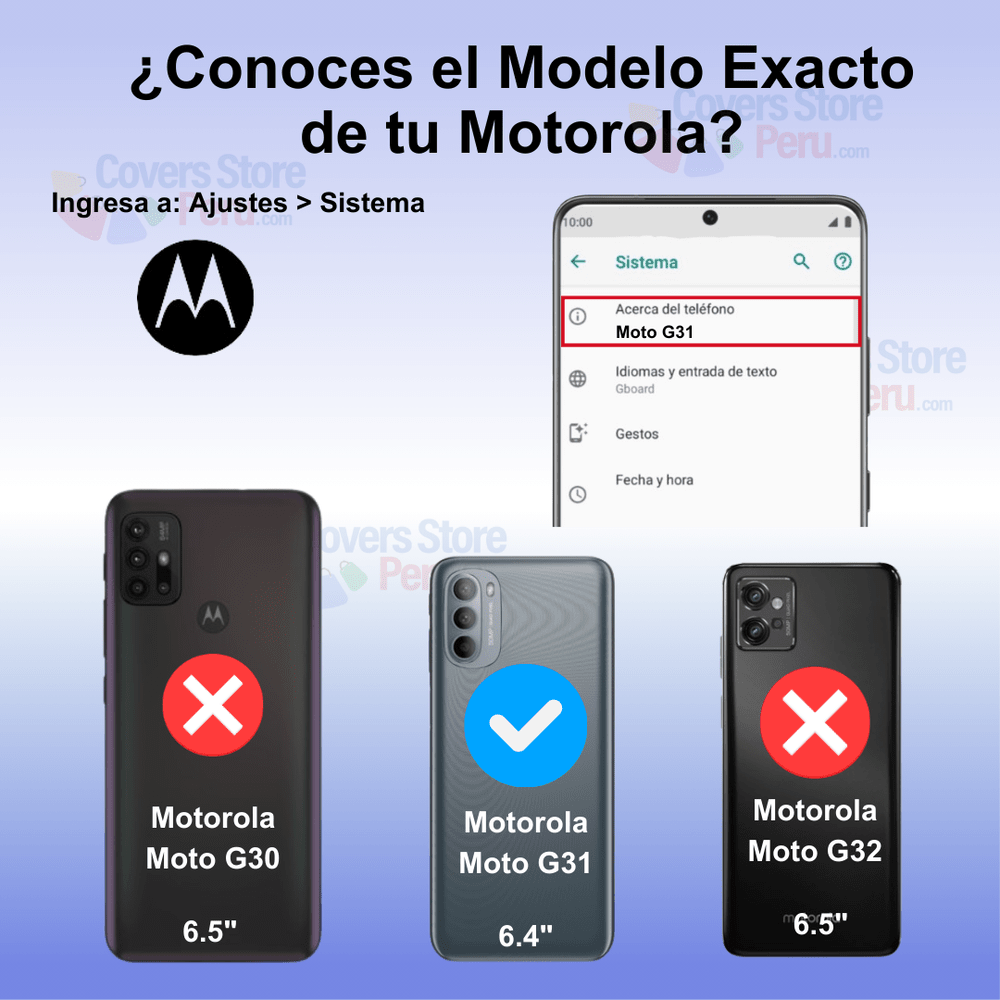 Funda para Motorola Moto G31 TPU 100% Transparente