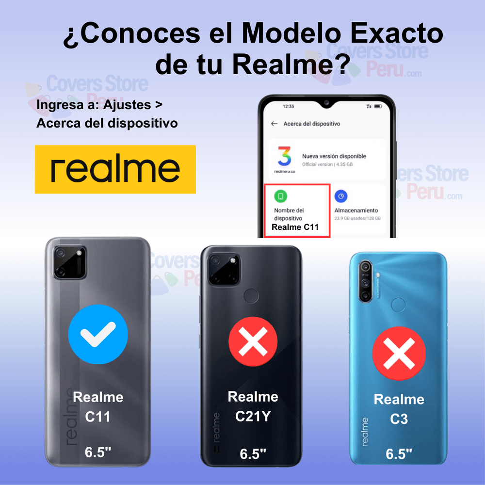 Funda Case para Realme C11 TPU 100% Transparente Antishock