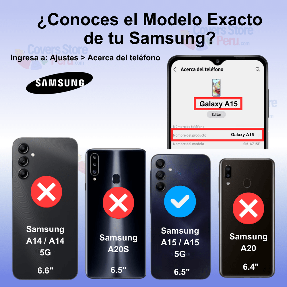 Funda Case para Samsung A15 Flip Cover Azul