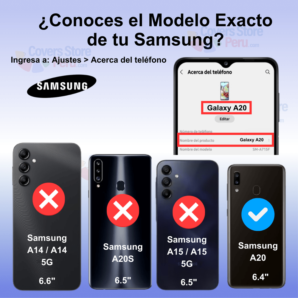 Funda Case para Samsung A20 Flip Cover Negro Antishock