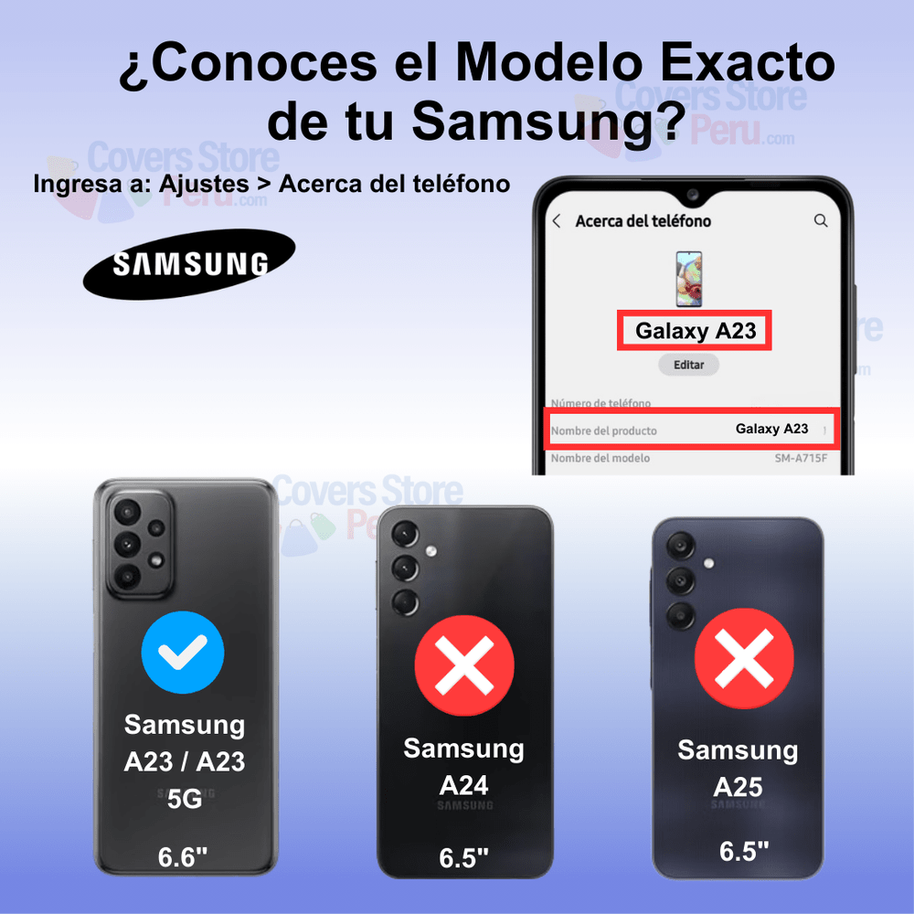 Funda Case para Samsung A23 4G Flip Cover Azul Antishock