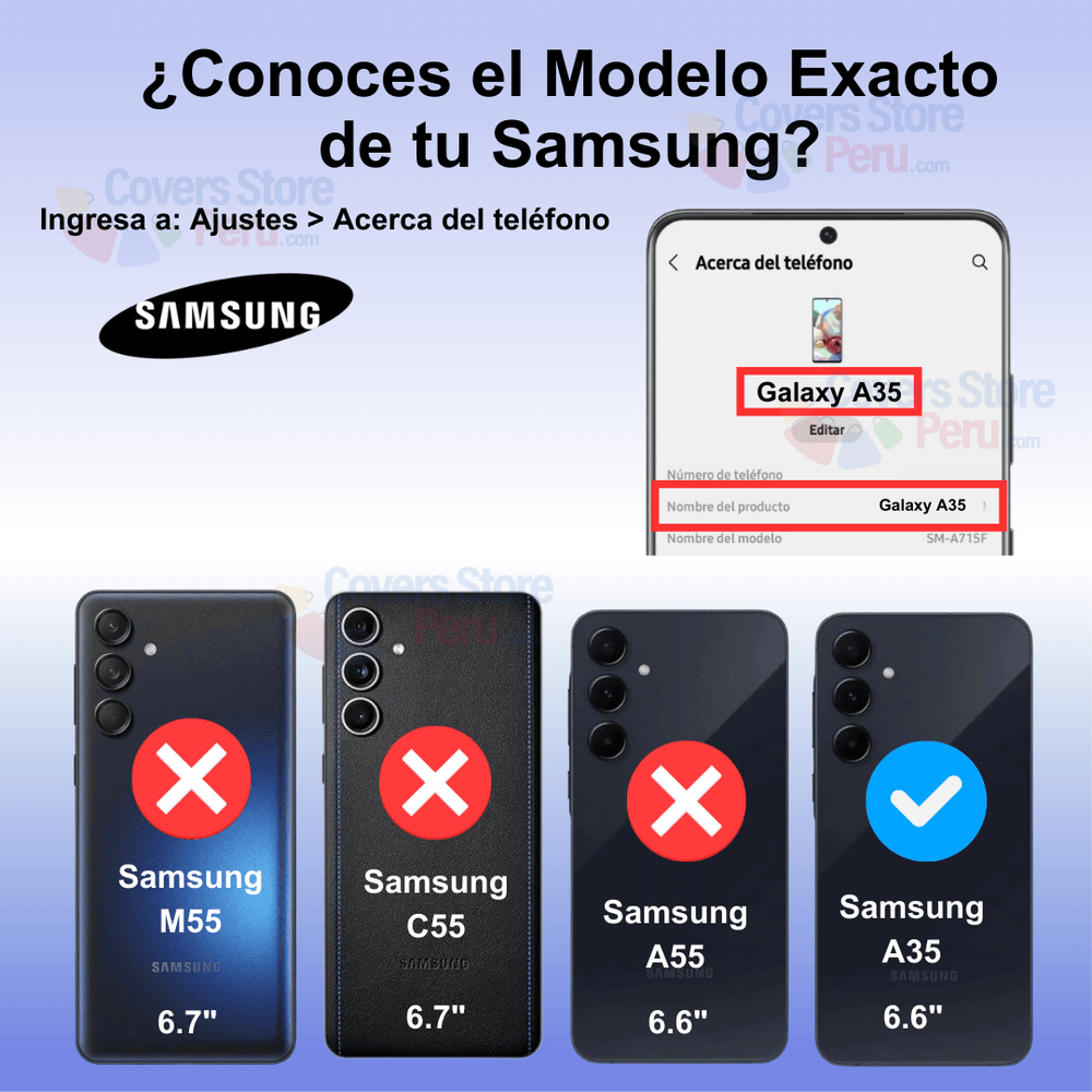 Funda Case para Samsung A35 Flip Cover Azul