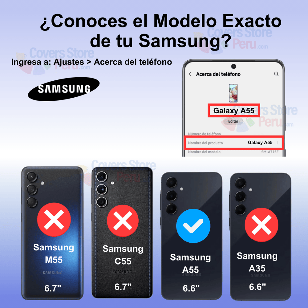 Funda Case para Samsung A55 Flip Cover Azul