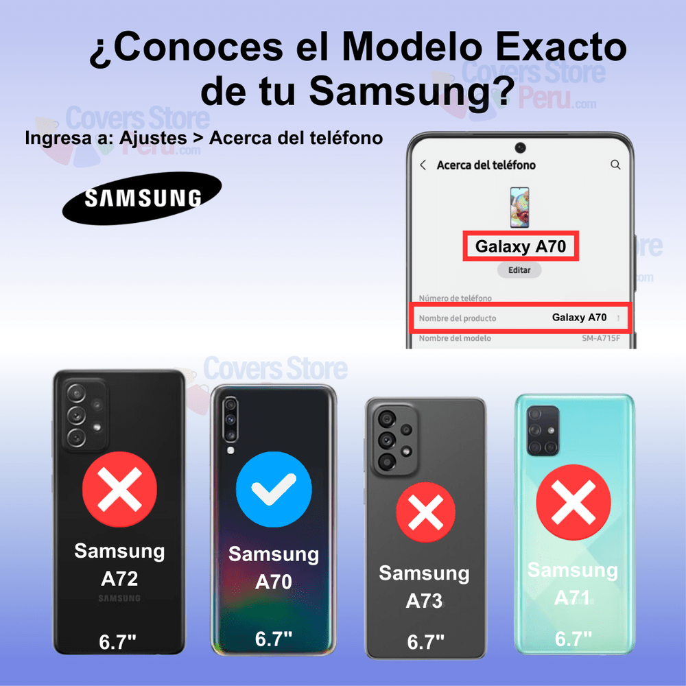 Funda Case para Samsung A70 Flip Cover Negro Antishock