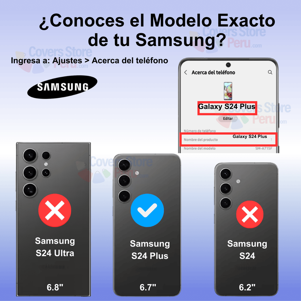 Funda Case para Samsung S24 Plus Flip Cover Azul