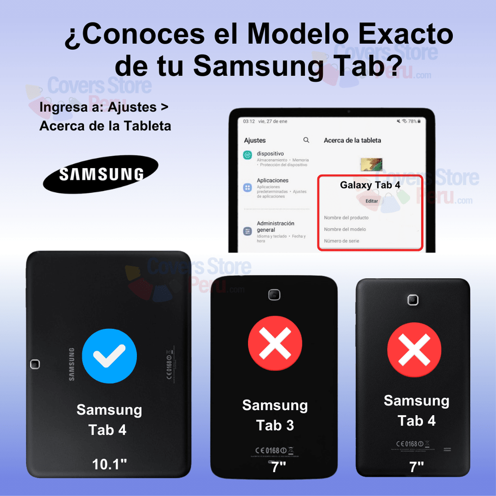 Funda para Samsung Tab 4 10.1" Flipcover Giratoria Negra