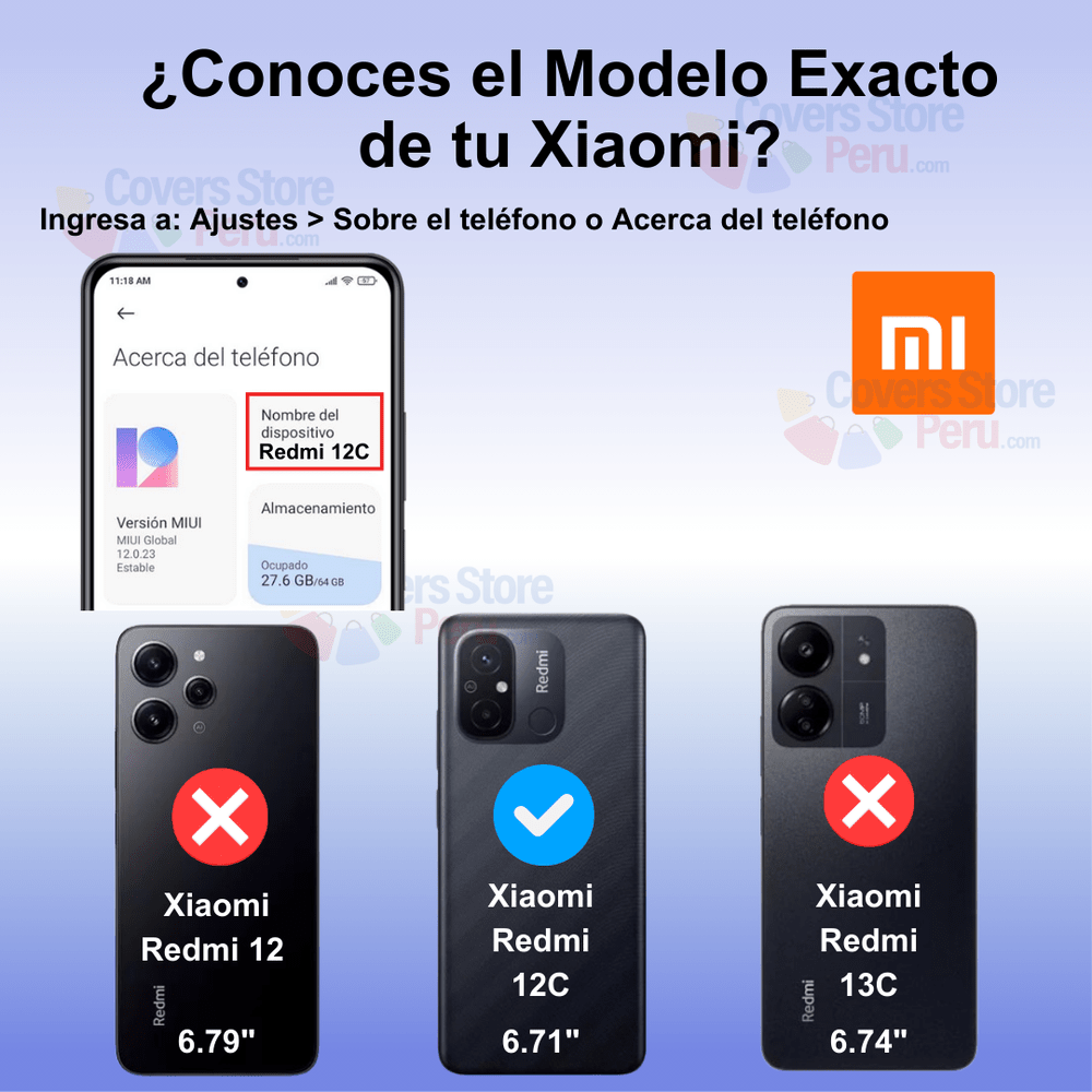 Funda Case para Xiaomi Redmi 12C Flip Cover Negro Antishock