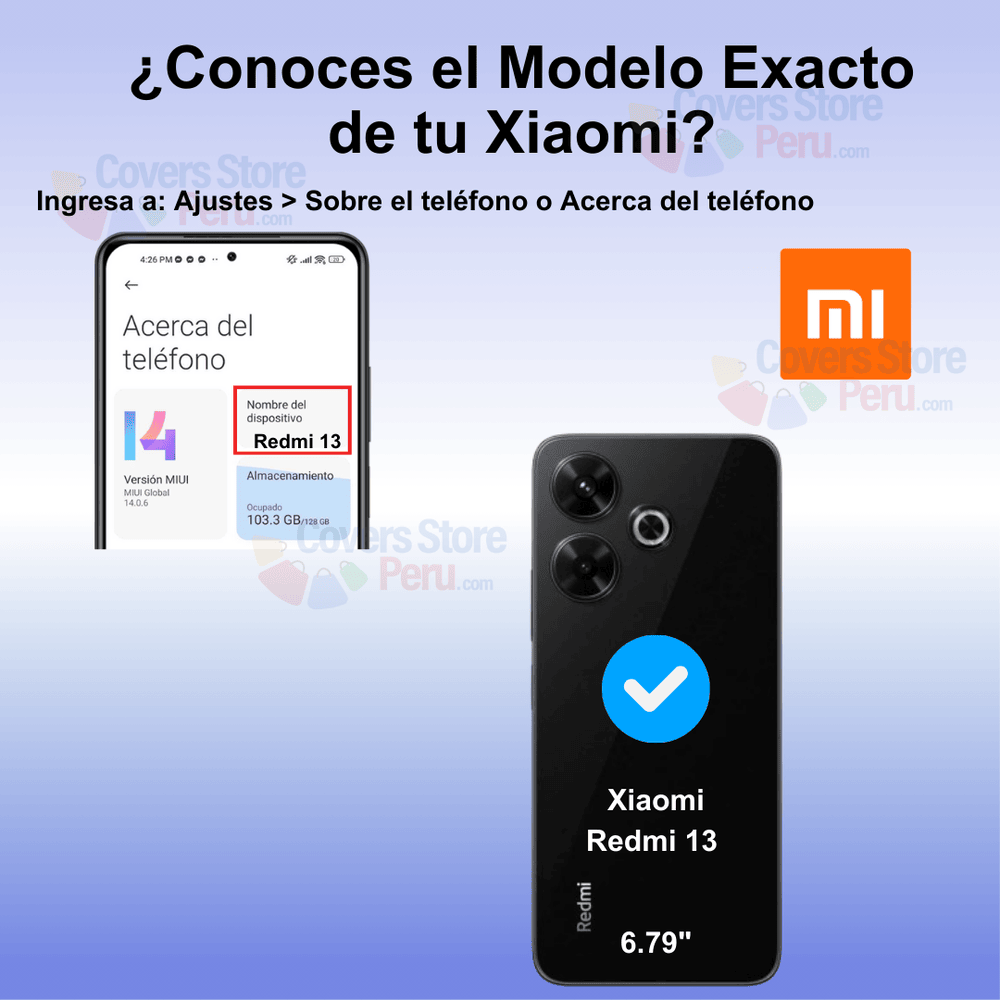 Funda Case para Xiaomi Redmi 13 Flip Cover Azul