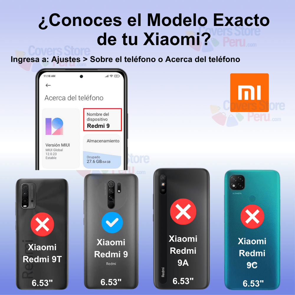 Funda Case para Xiaomi Redmi 9 Ahumado Mate Negro Antishock