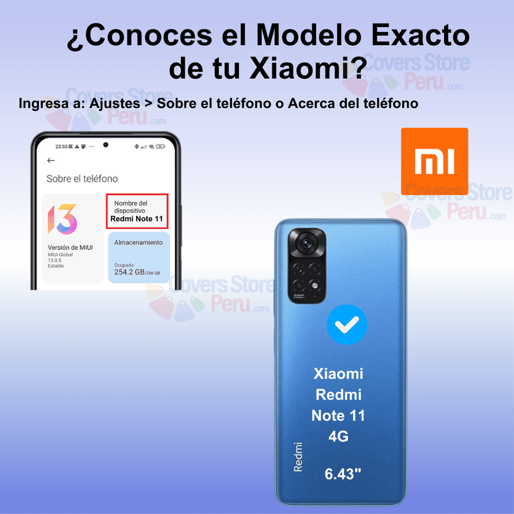 Funda Case para Xiaomi Note 11 4G Flip Cover Azul Antishock