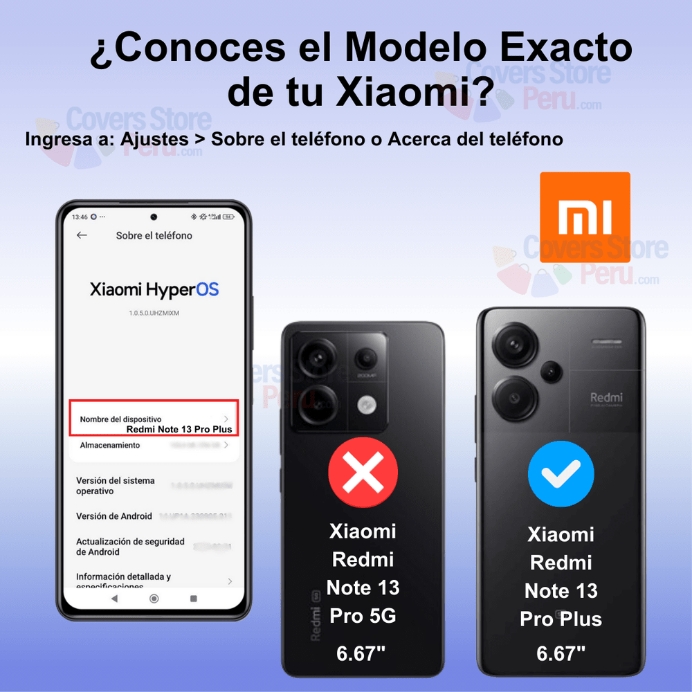 Funda para Xiaomi Redmi Note 13 Pro Plus Flip Cover Negro