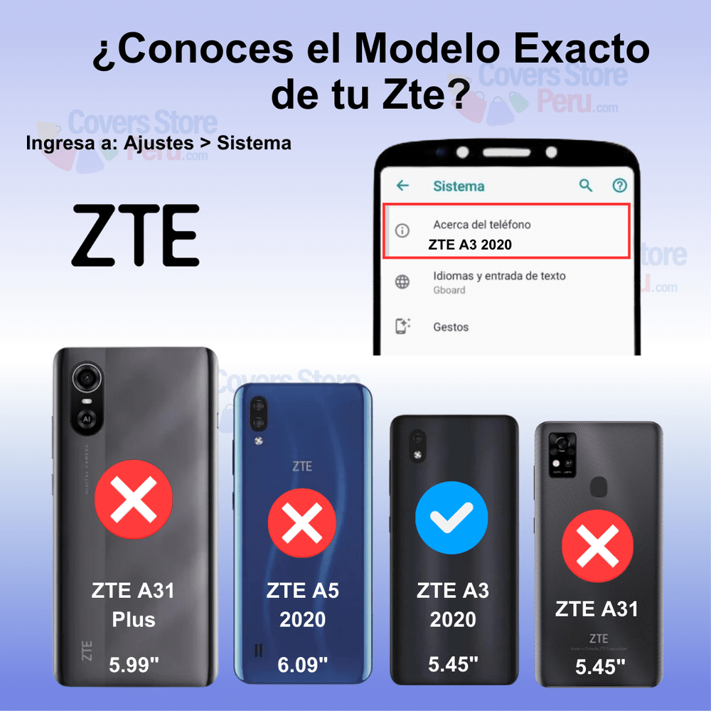 Funda para Zte A3 2020 TPU 100% Transparente Antishock