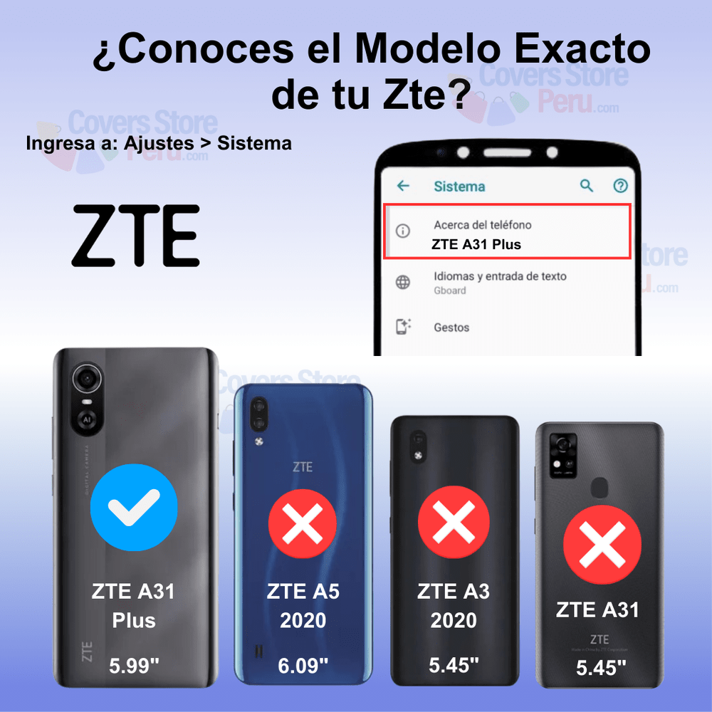Funda Case para Zte A31 Plus Flip Cover Negro Antishock