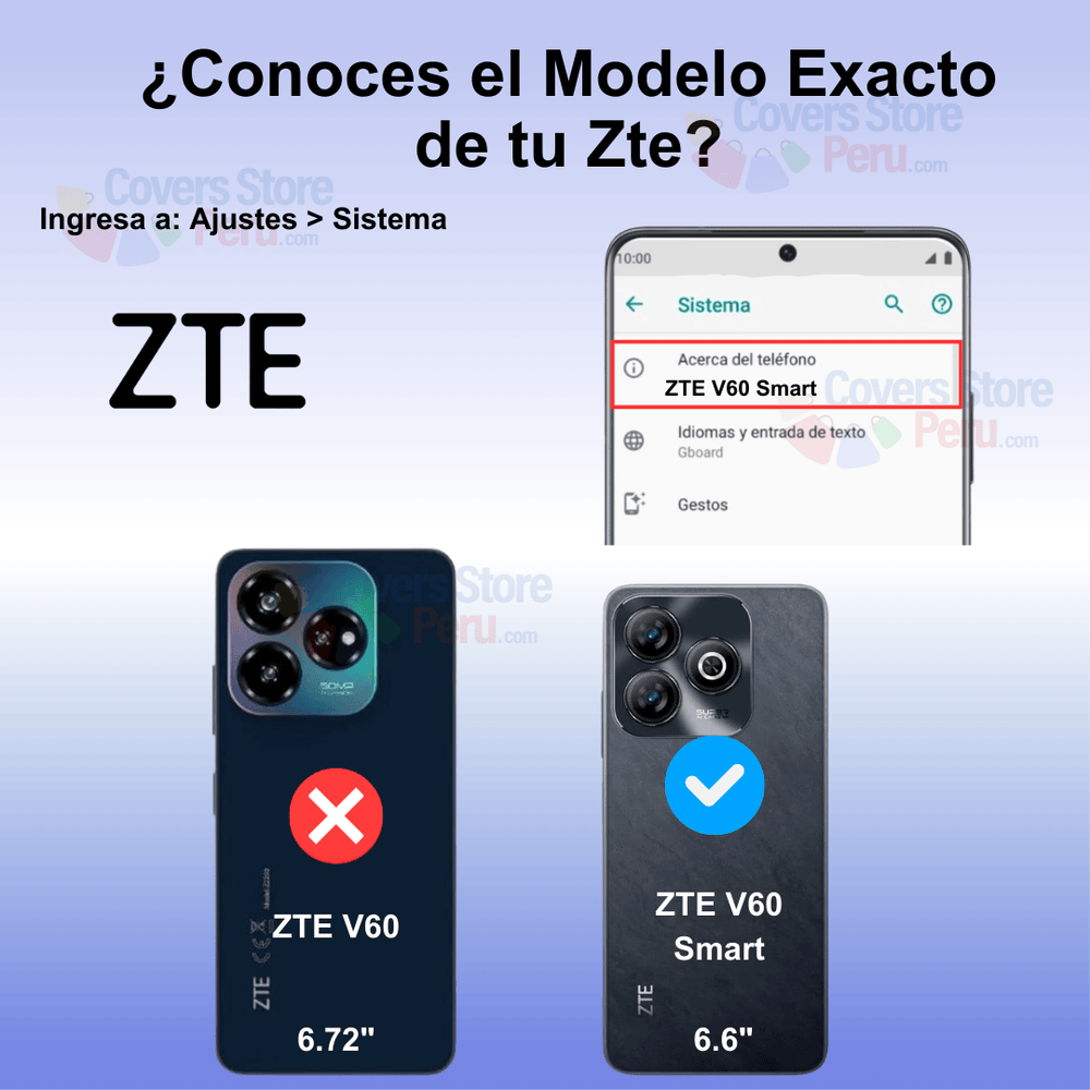 Funda Case para Zte V60 Smart Flip Cover Guinda