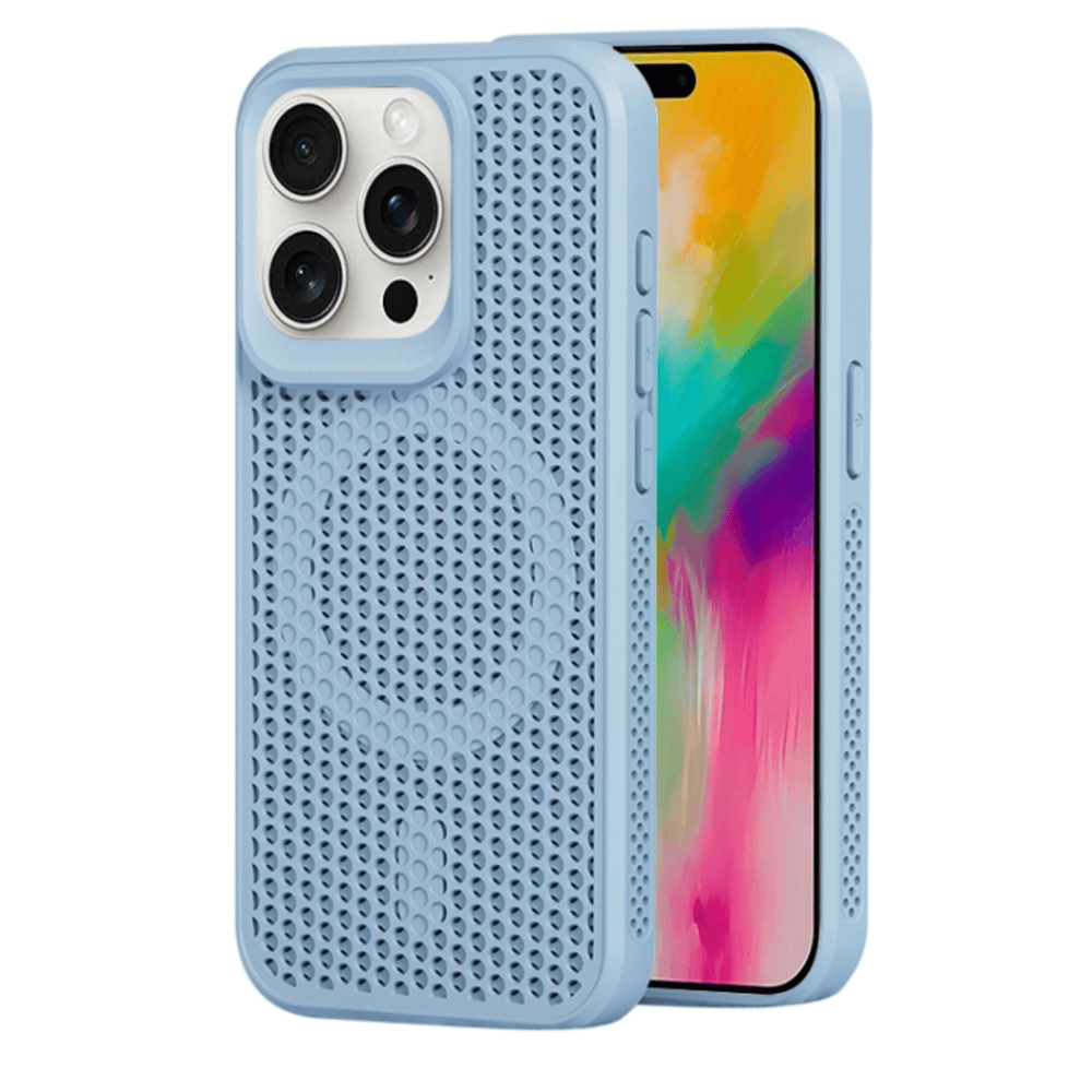 Funda para iPhone 16 Pro Max Magsafe Malla Térmica Celeste