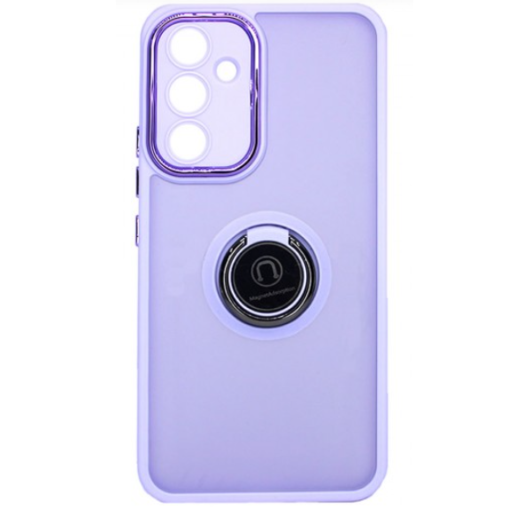 Funda para Honor X9 Ahumado con Anillo Lila Antishock