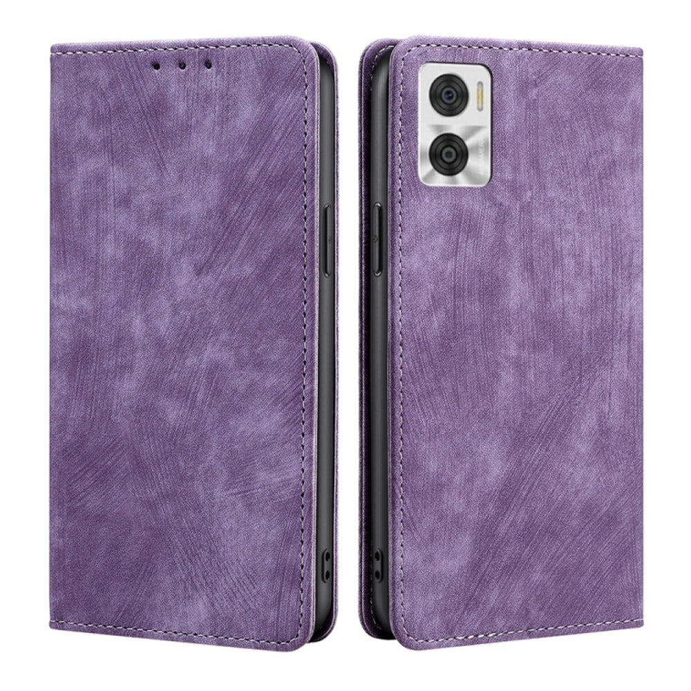 Funda para Motorola Moto E22I Flip Cover Lila Antishock