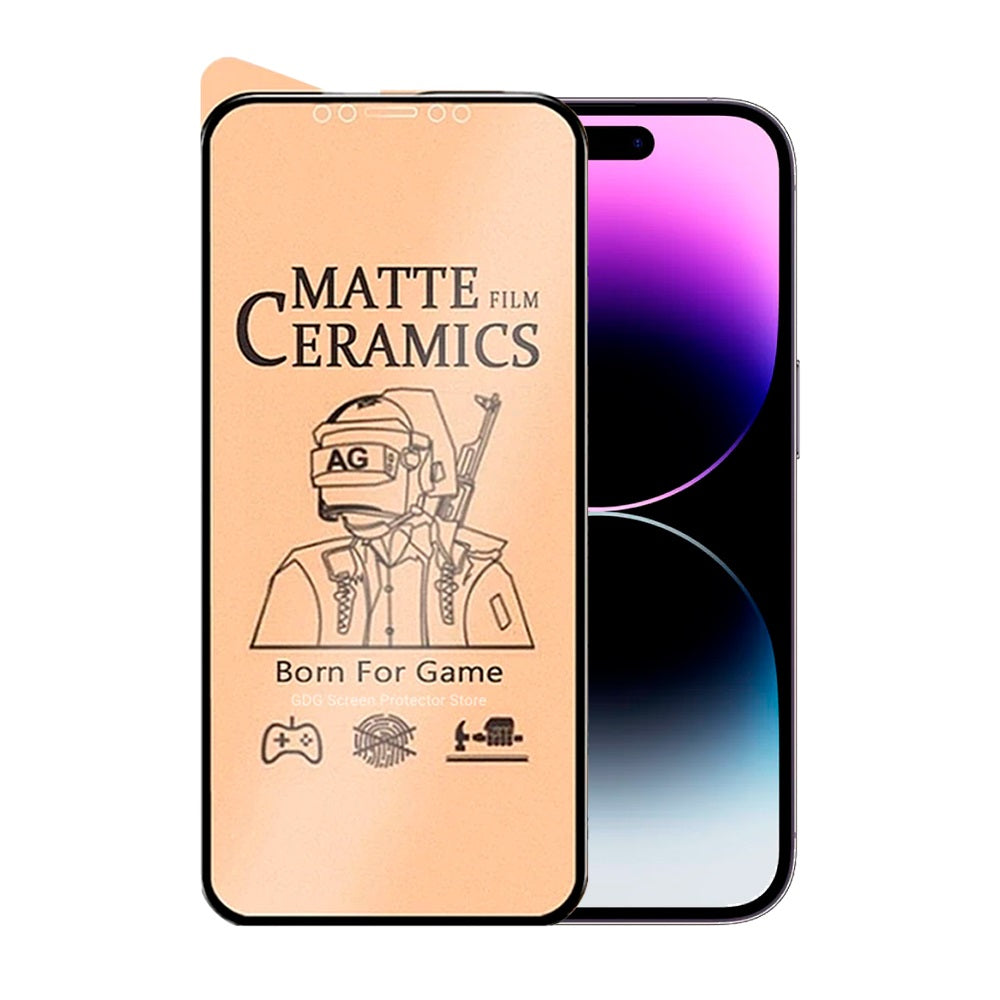 Mica para iPhone XS Max Protector Cerámica Mate Antishock