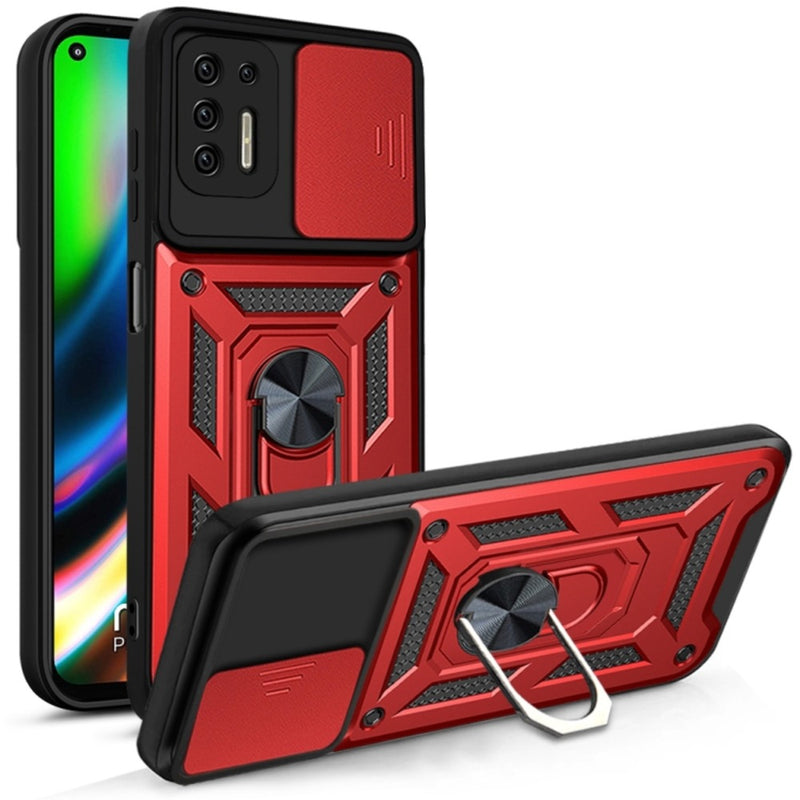 Funda for Motorola Edge 40 Neo Holder Protector Camara Rojo