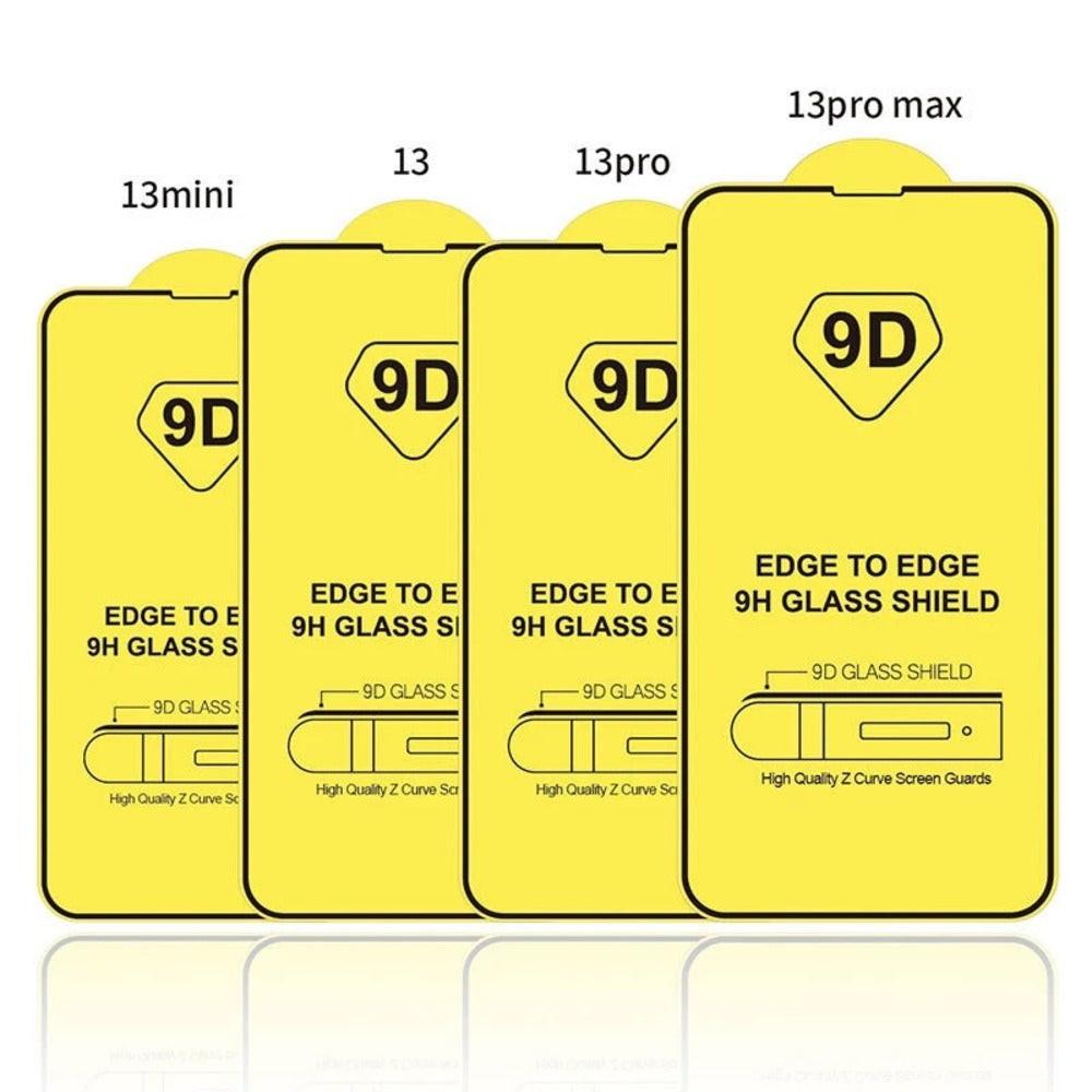 Mica de iPhone 13 Protector de Pantalla Vidrio 9D Antishock