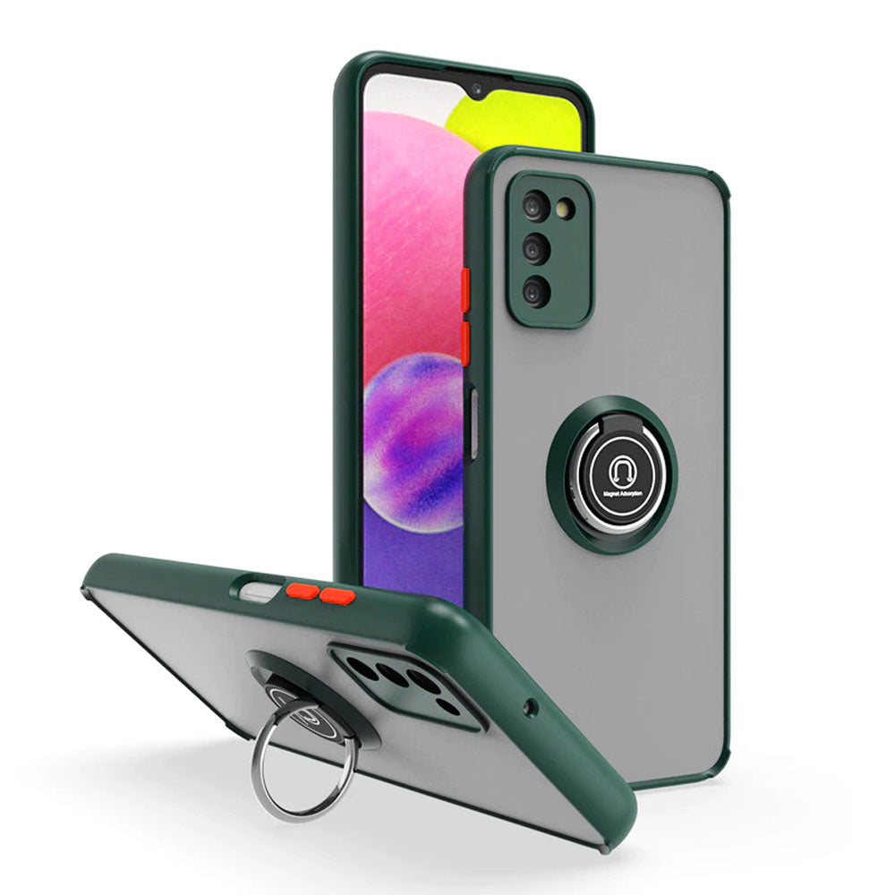 Funda para Samsung A25  Ahumado con Anillo Verde Bosque