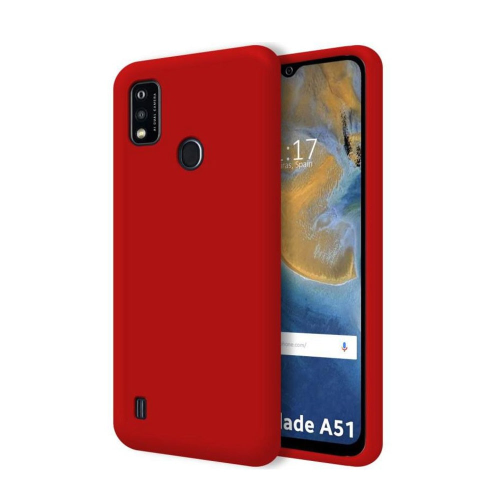 Funda para ZTE Blade A54 Soft Feeling Antishock Rojo