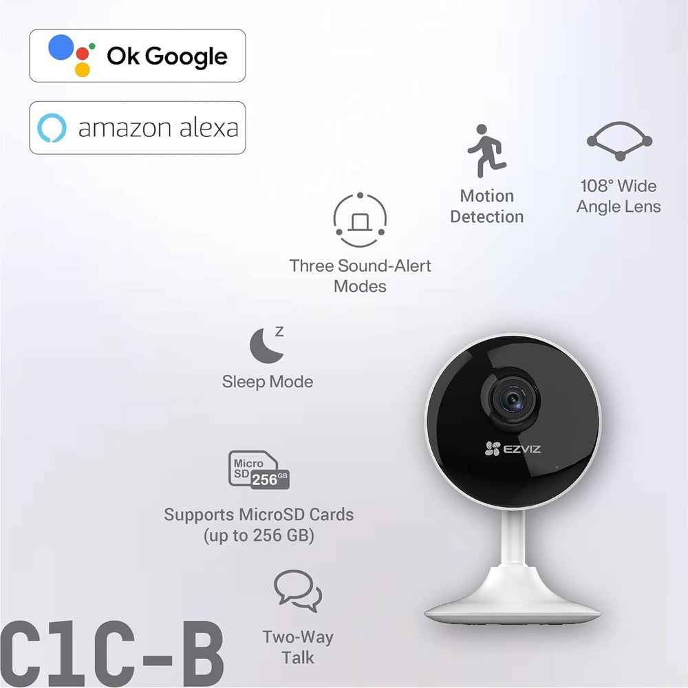 Cámara de Seguridad Wi-Fi Interior 360° Ezviz C1C-B 1080P