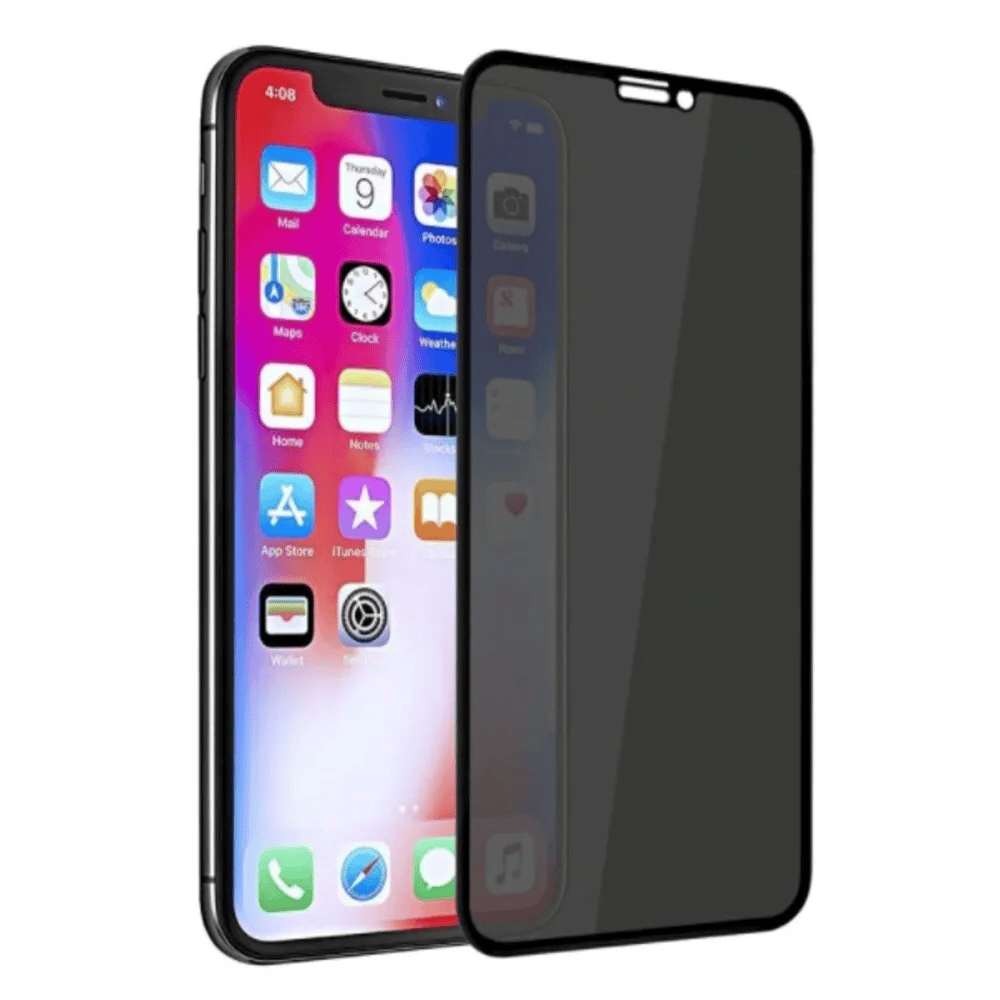 Mica para iPhone X Vidrio Templado Anti-Espía