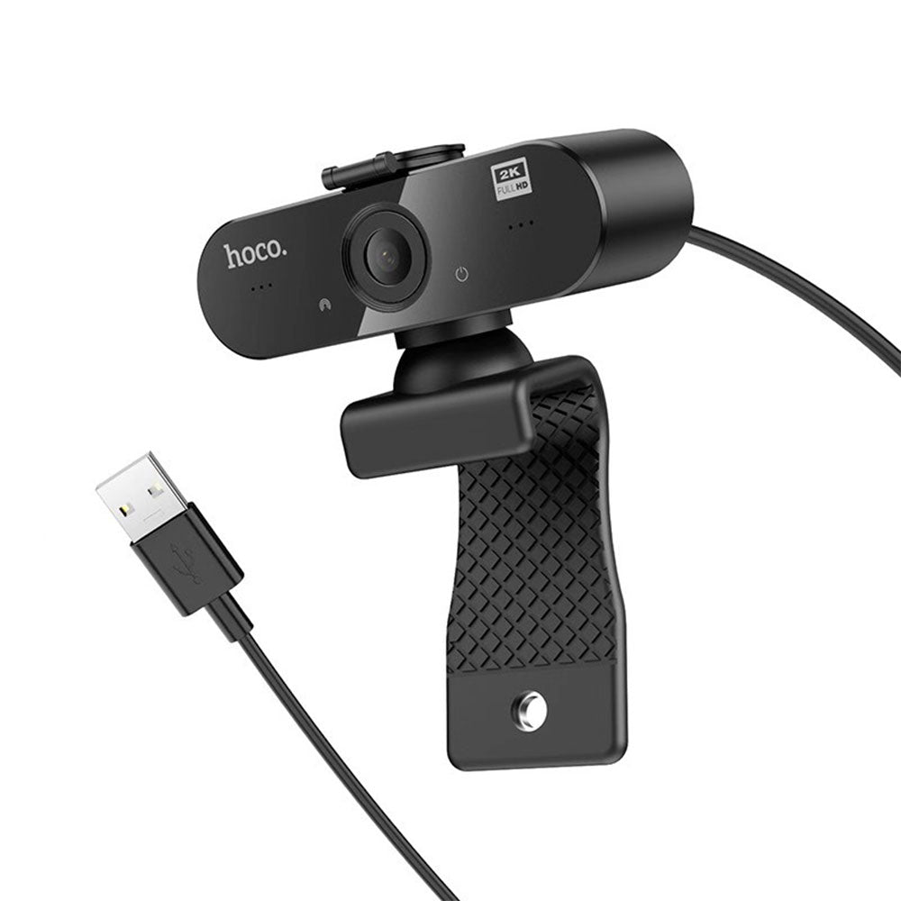 Web cam para PC Conexión USB 2K, 1080P HD Hoco DI06 Negro