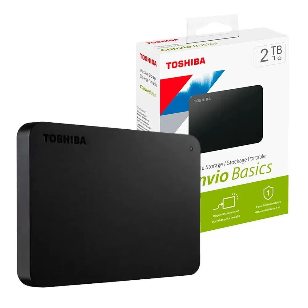 Disco Toshiba Duro Externo 2TB USB 3.0 Canvio Basics Negro