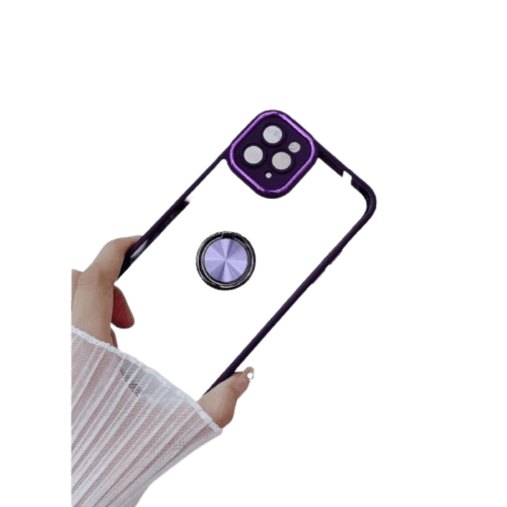 Funda Case para Samsung A24 4G Transparente Cromado Morado