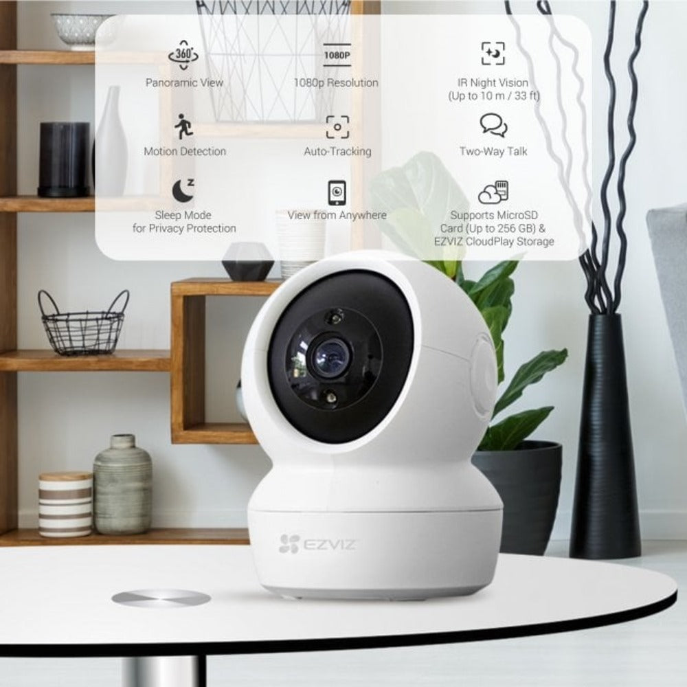 Cámara de Seguridad Wi-Fi Interior 360° Ezviz H6c PRO 1080P