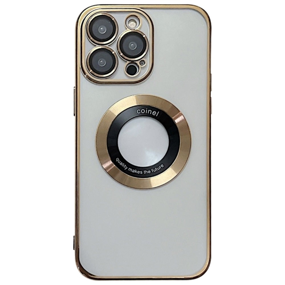 Funda para iPhone 12 Pro Magsafe Metalizado Dorado Antishock