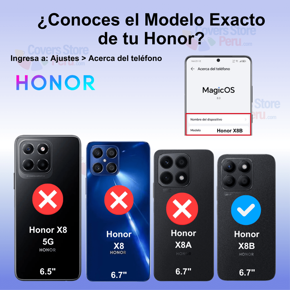 Funda para Honor X8B Holder Parante + Anillo Azul