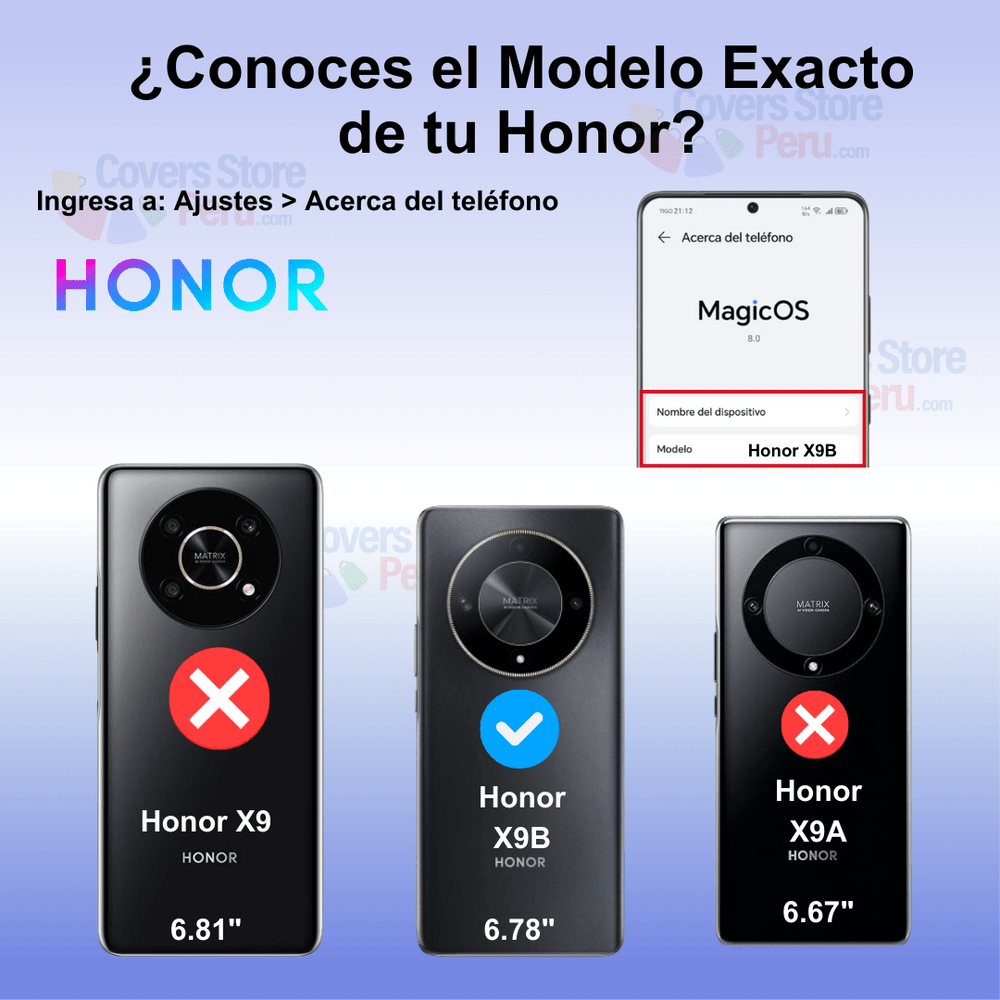 Funda para Honor X9B Holder Parante + Anillo Azul