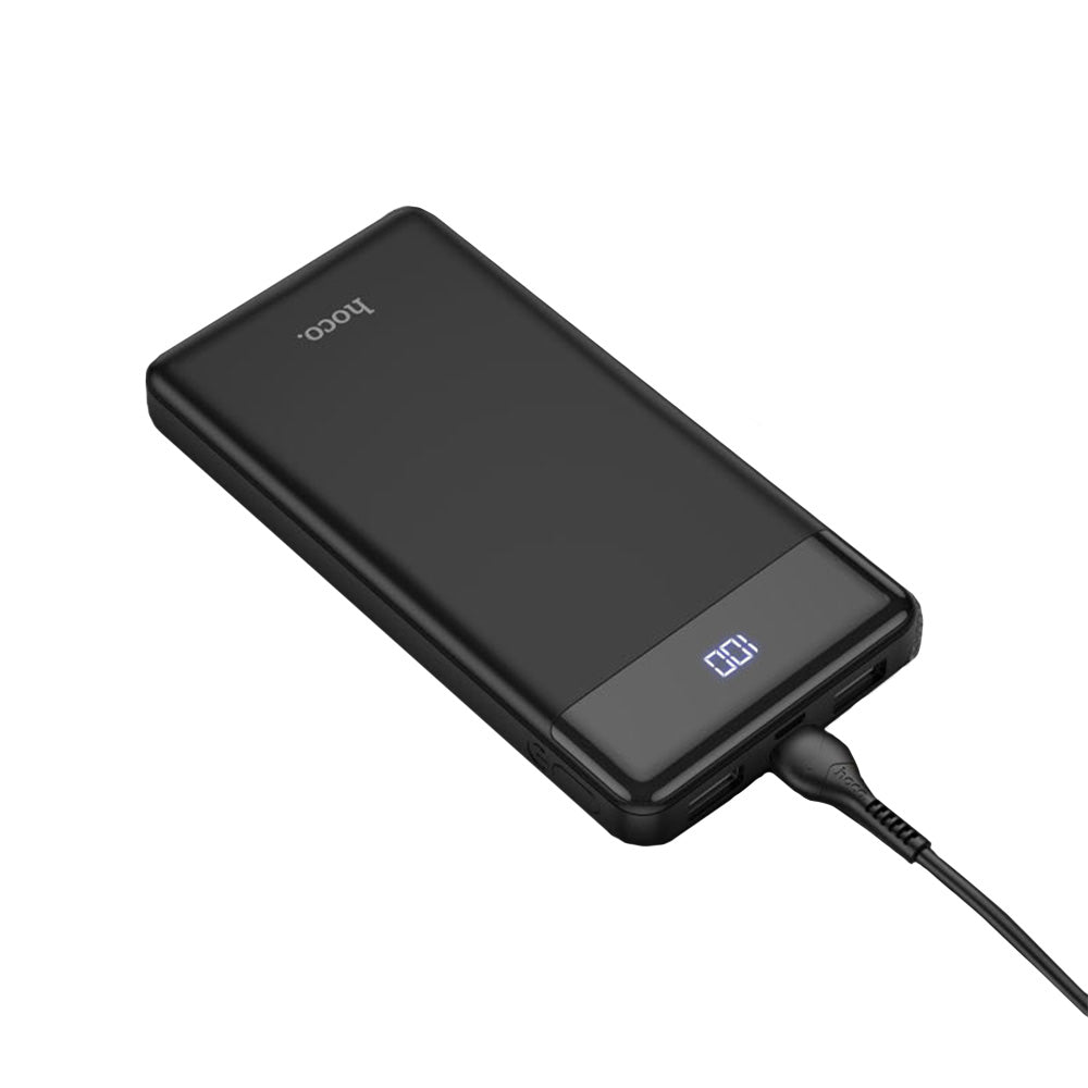 Power Bank 10000mAh Hoco J84 con Indicador LED Negro