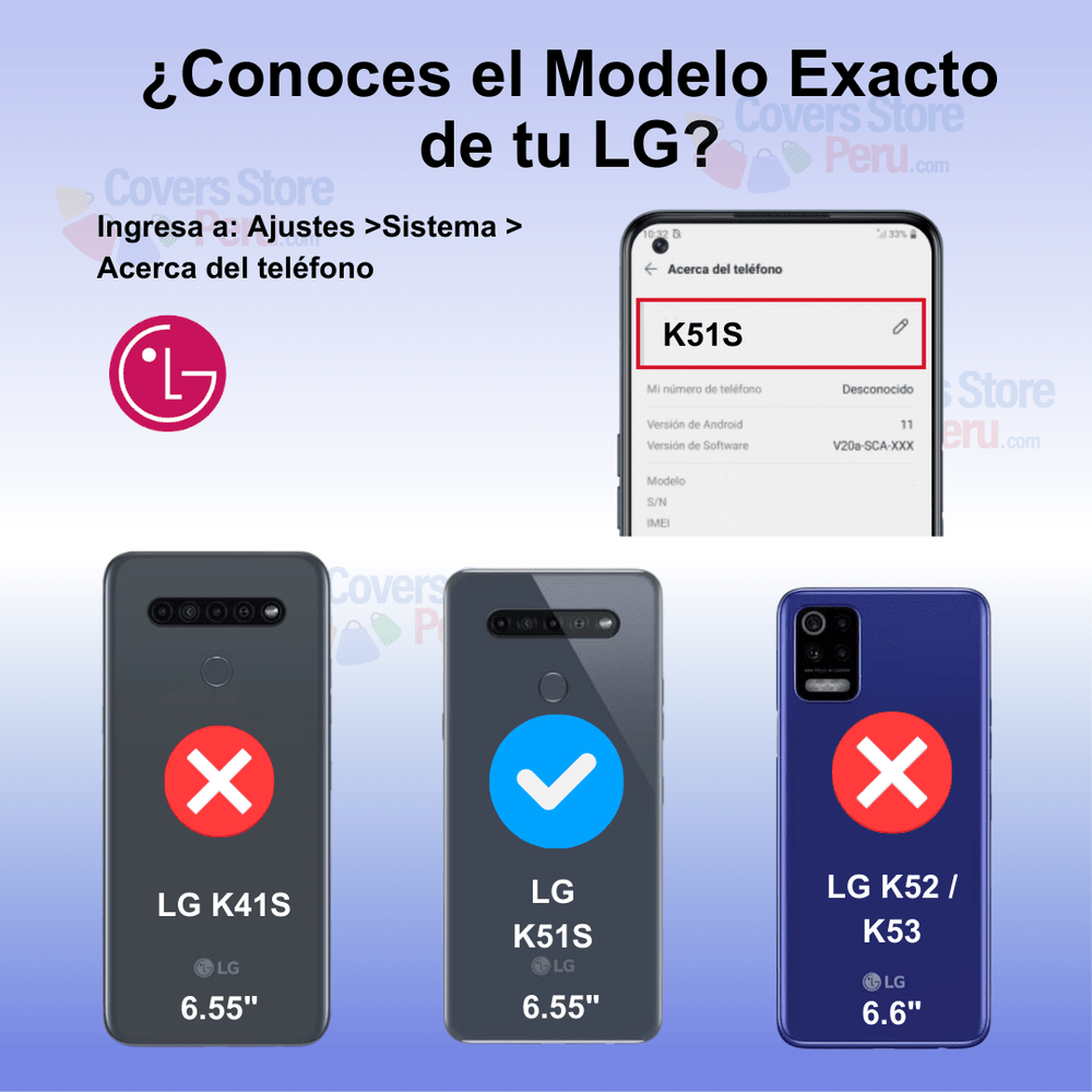 Funda Case para Lg K51S TPU 100% Transparente Antishock