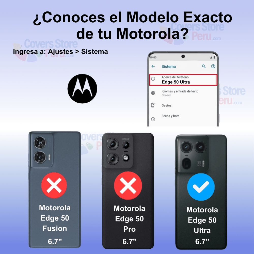 Funda para Motorola Edge 50 Ultra TPU 100% Transparente