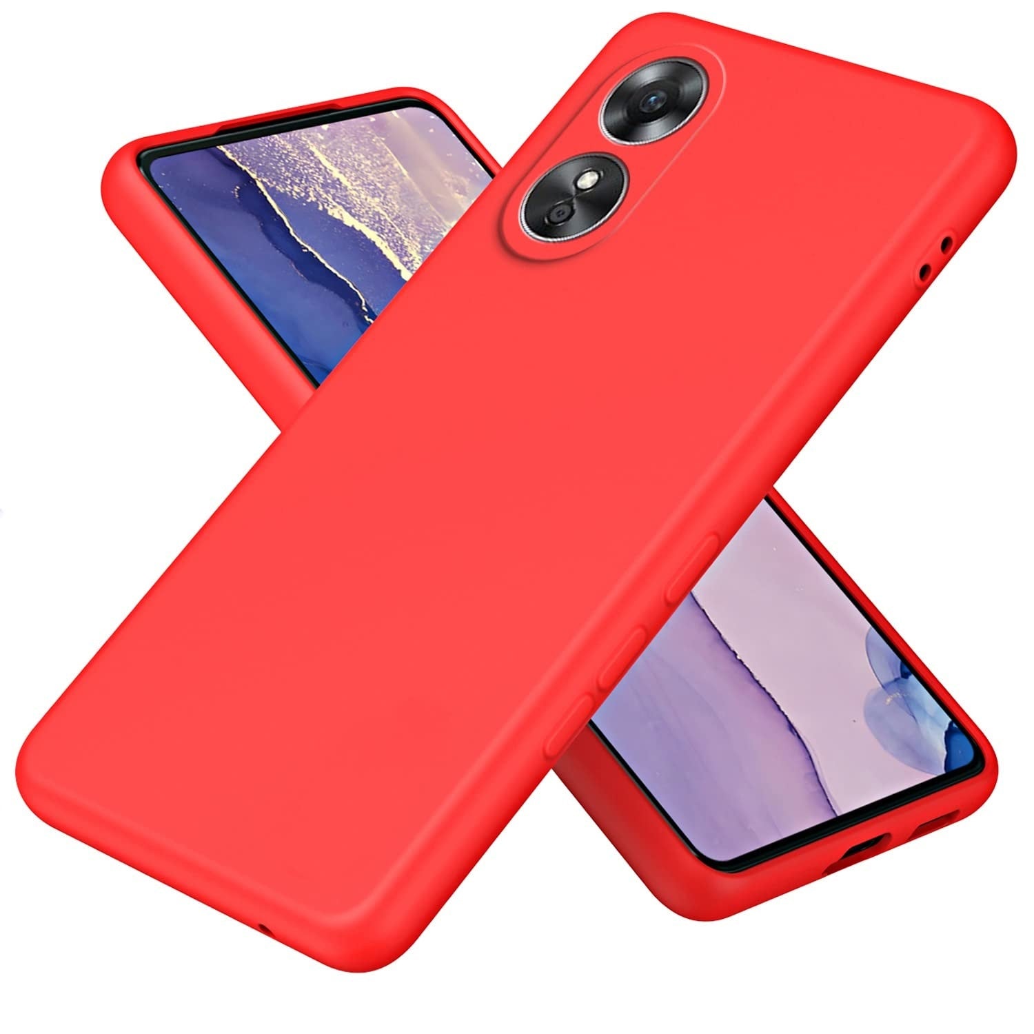 Funda para Oppo A78 Soft Feeling Antishock Rojo