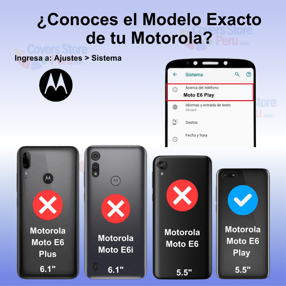 Funda Case para Motorola Moto E6 Play TPU 100% Transparente