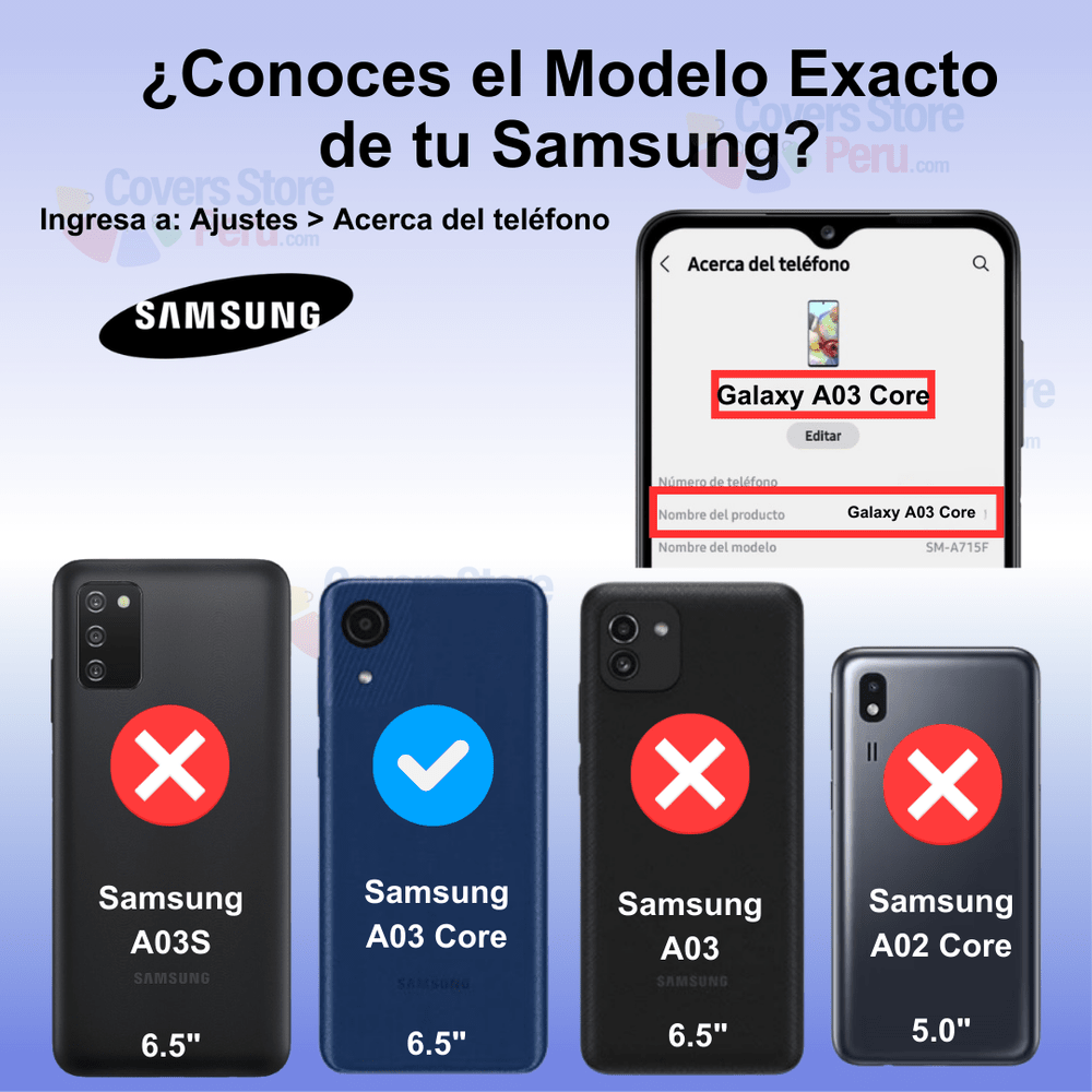 Funda para Samsung A03 Core TPU con esquinas reforzadas